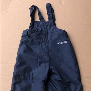navy columbia snow bib
